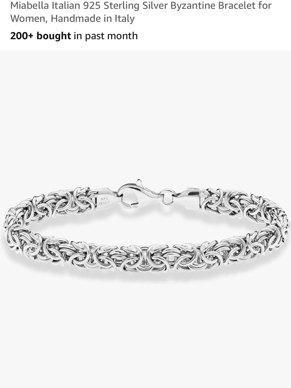 Abella Silver Braided Byzantine Link Bracelet - Picture 2 of 5